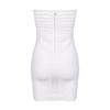 Luxury Off-Shoulder Bandeau Bandage Dress with Stripe Pattern and Waist-Cinching Hip-Hugging Design