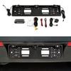 European license plate frame Dual 12Led Night Vision Car Camera System 170° Fisheyes Lens BSD/ADAS Buzzer Alarm Backup Camera
