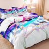K-Pop Bettwäscheset Dämonenjäger Motiv Bunter Druck Polyester Schlafzimmer Bettlaken Bettbezug Geschenk Heimtextilien