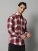 Bigreams Men's Yarn-Dyed 100% Cotton Slim Fit Checkered Flannel Shirt For Full Sleeve Shirt