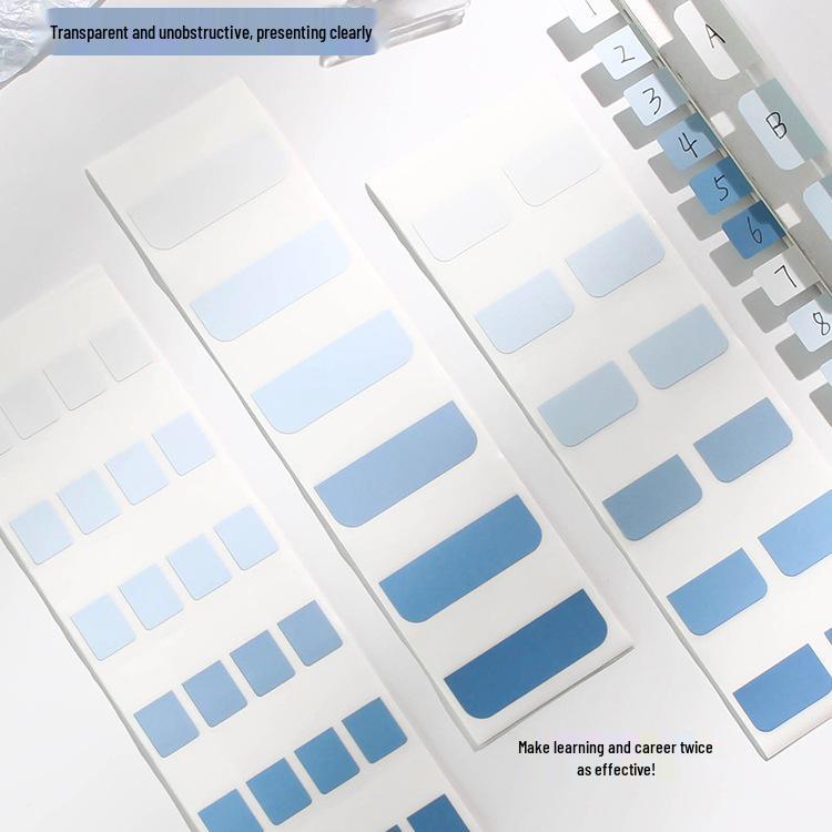 Gradient Writable Index Tabs: Quick-Drying Sticky Notes, Bookmarks, and Classification Labels for Students