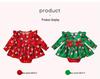 Tuta-vestito da neonata per Natale con testa di Babbo Natale - Pezzo unico a maniche lunghe per bambina Autunno/Inverno