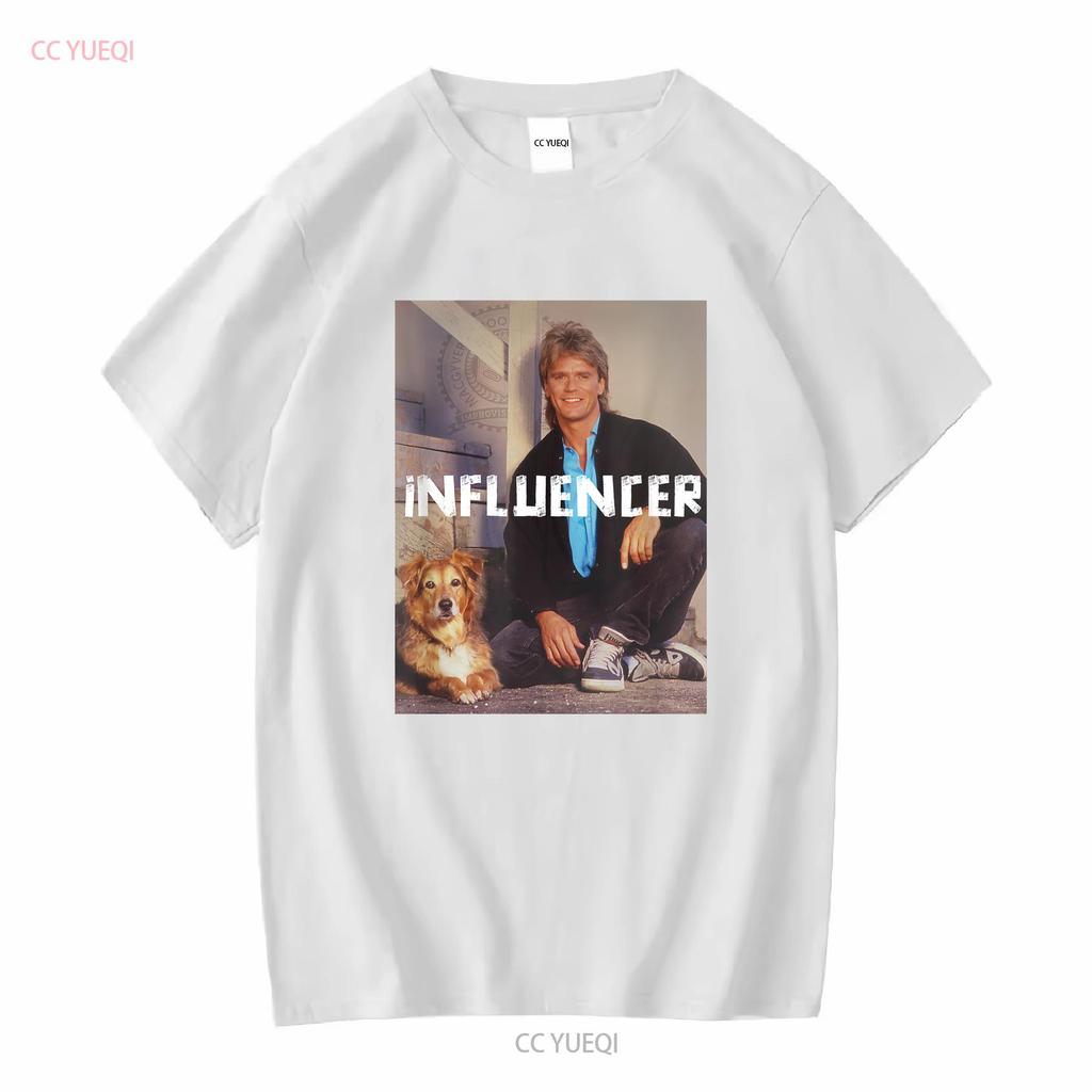 Macgyver Influencer Tričko Dospělý Dítě dlouhý nebo krátký rukáv vintage Vyprané designové oblečení Pohodlné Pružné