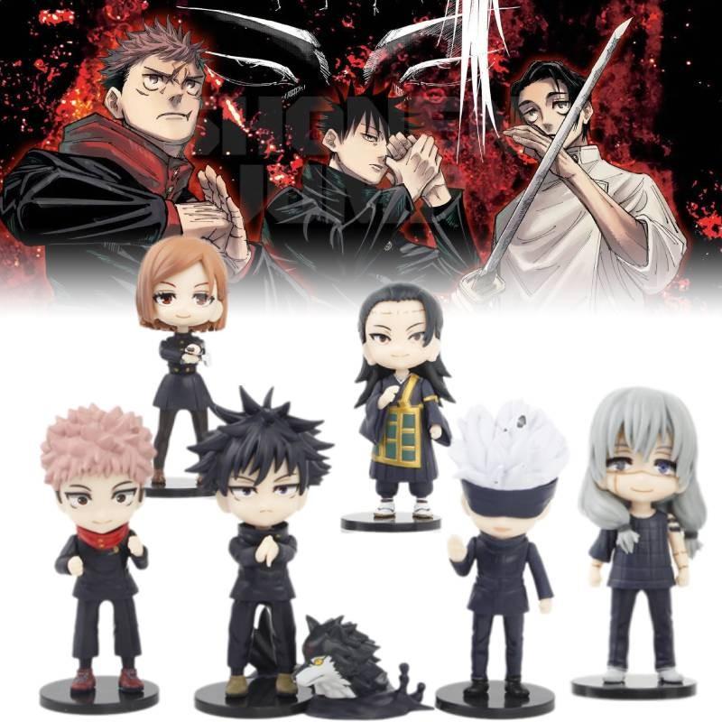 Kaisen Jujutsu 6pcs Figurine Anime Model Cake Ornament Festival Garnish Xmas