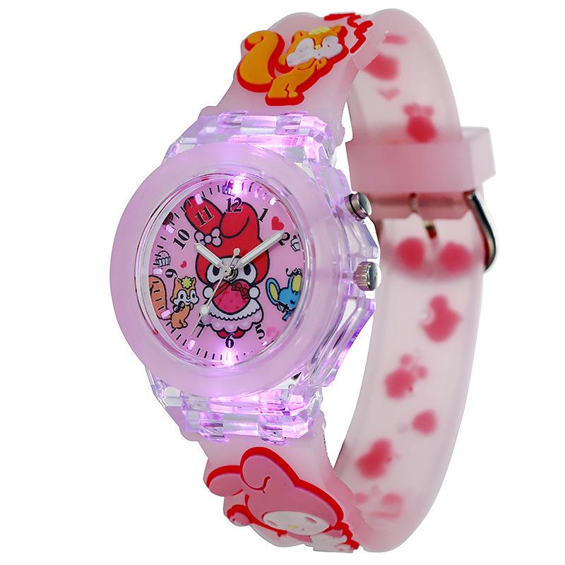 Silicone Cartoon Watch Student Party Girl Quartz Children'S Watch Luminous Luminous Decoration Supply
