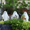 3pcs Resin Material Ghost Ornaments Spooky Style Resin Gardening Statue  Study Decor