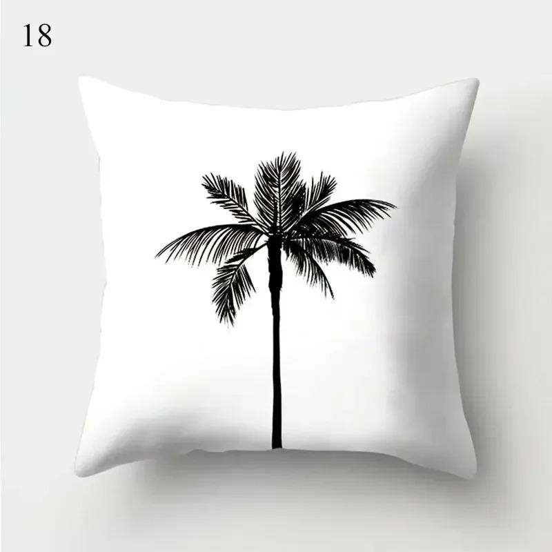 Black and White Geometric Cushion Cover Pillowcase Home Decoration Suitable for Bedroom Sofa Car