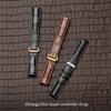 Omega Seamaster Genuine Leather & Bamboo Butterfly Strap - Men's & Women's Cowhide 20mm.