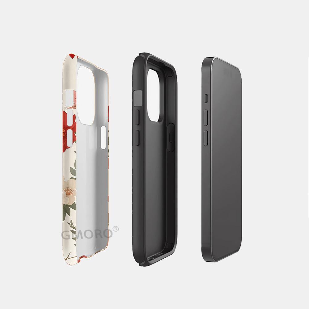Summer new iPhone case simple iPhone case small fresh flower magsafe protective case