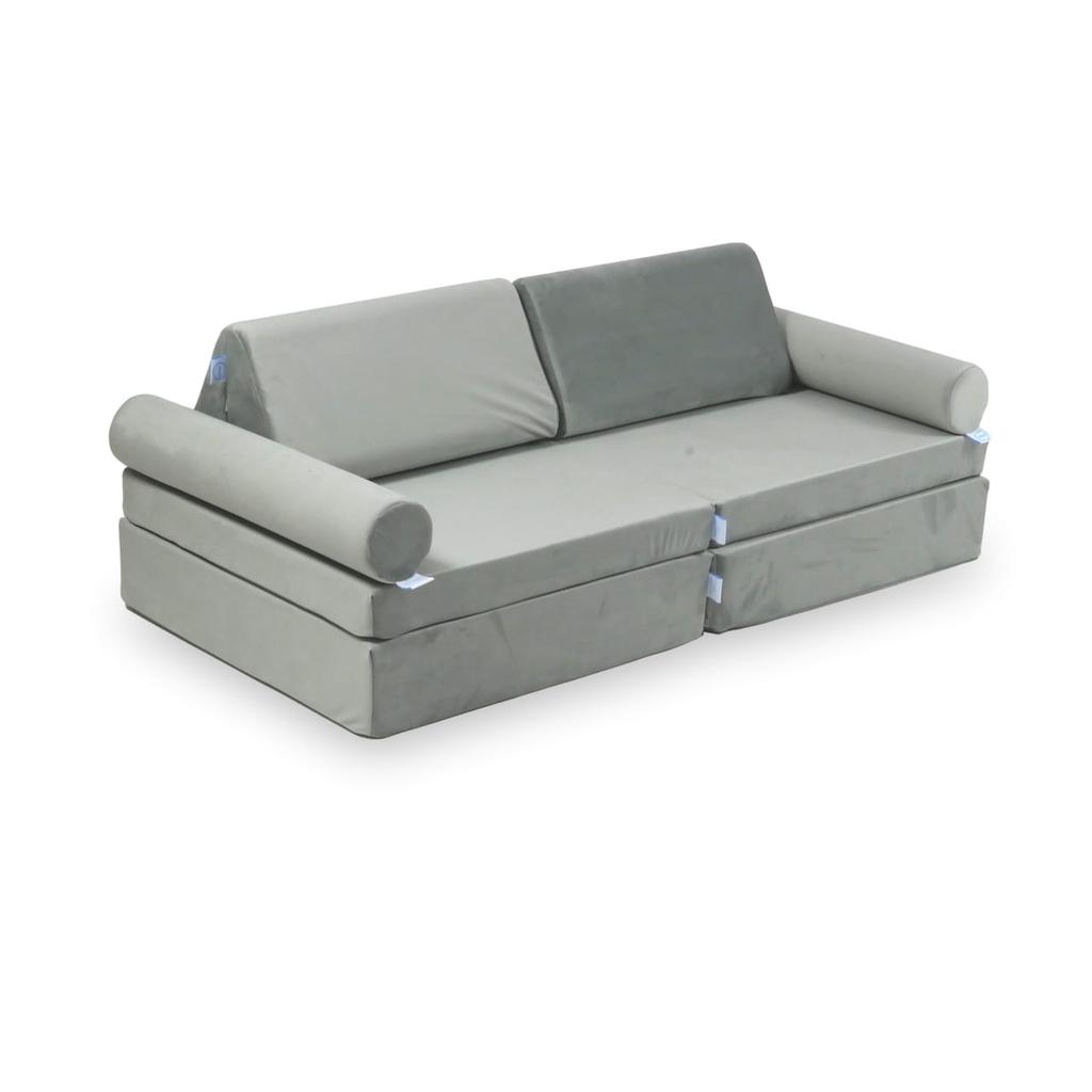 Montessori Comfort Velvet Mini Play Sofa Gray