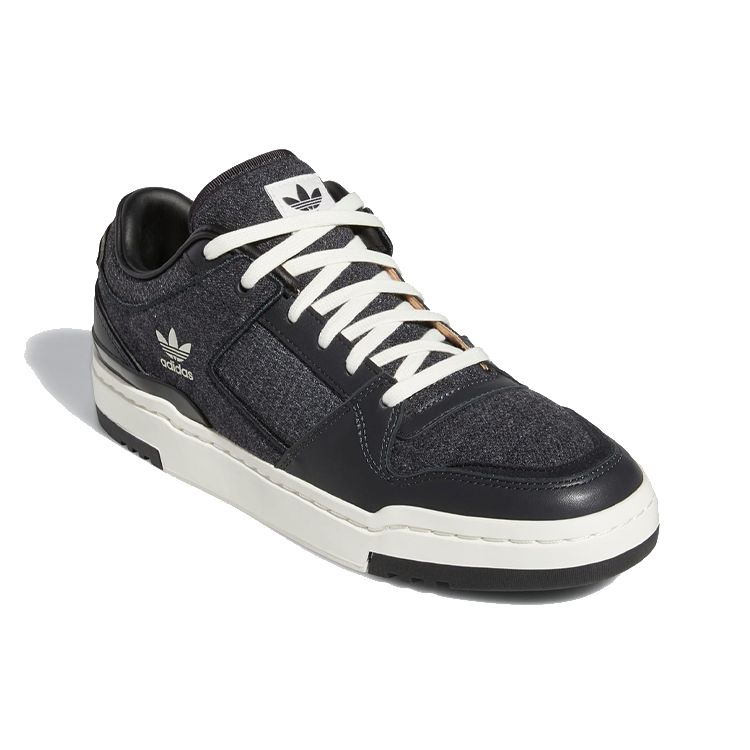 Adidas Originals Forum Luxe Low Fabric Synthetic Leather Low Top Skate Shoes Unisex Skate Shoes Black White GW2013