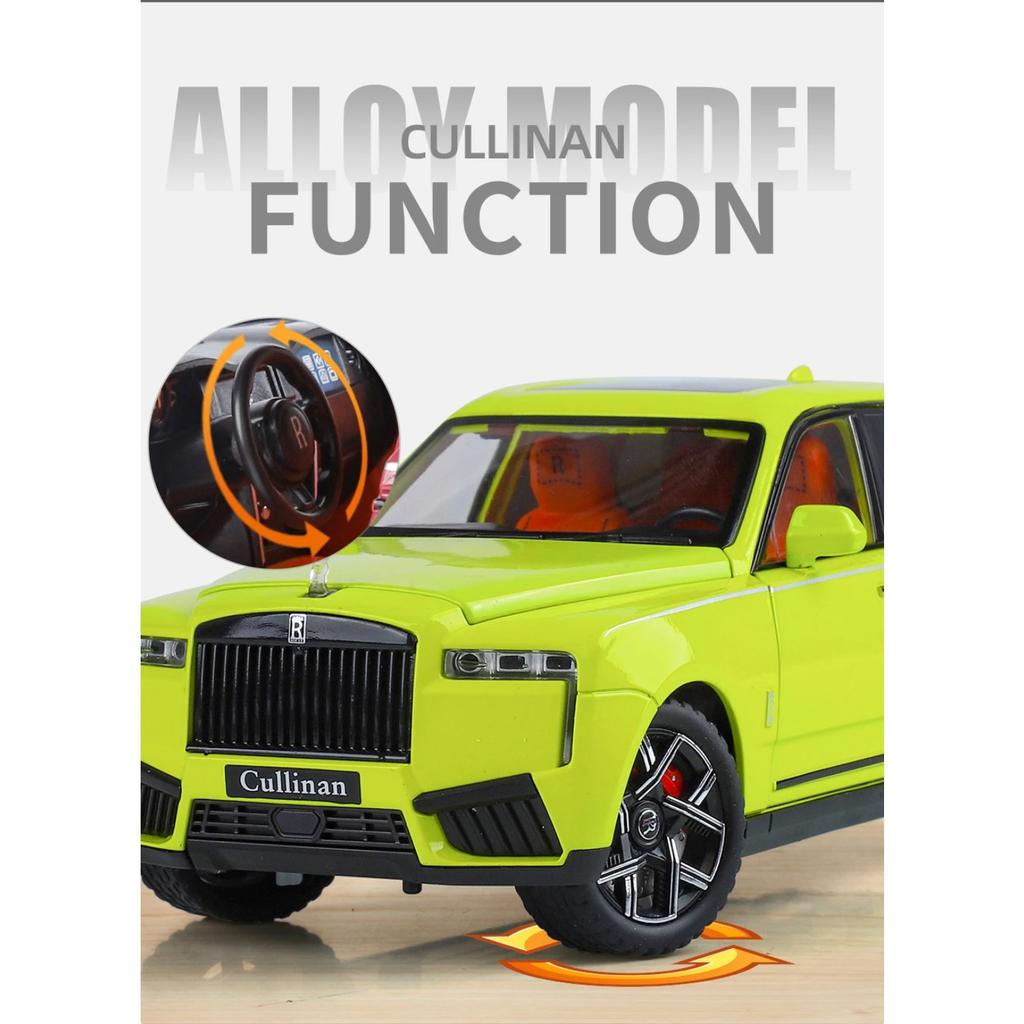 1/24 Rolls Royce Cullinan SUV Alloy Diecast Model Starry Sky Roof Car Toy Children Toy Gift Collection Decoration Ornaments
