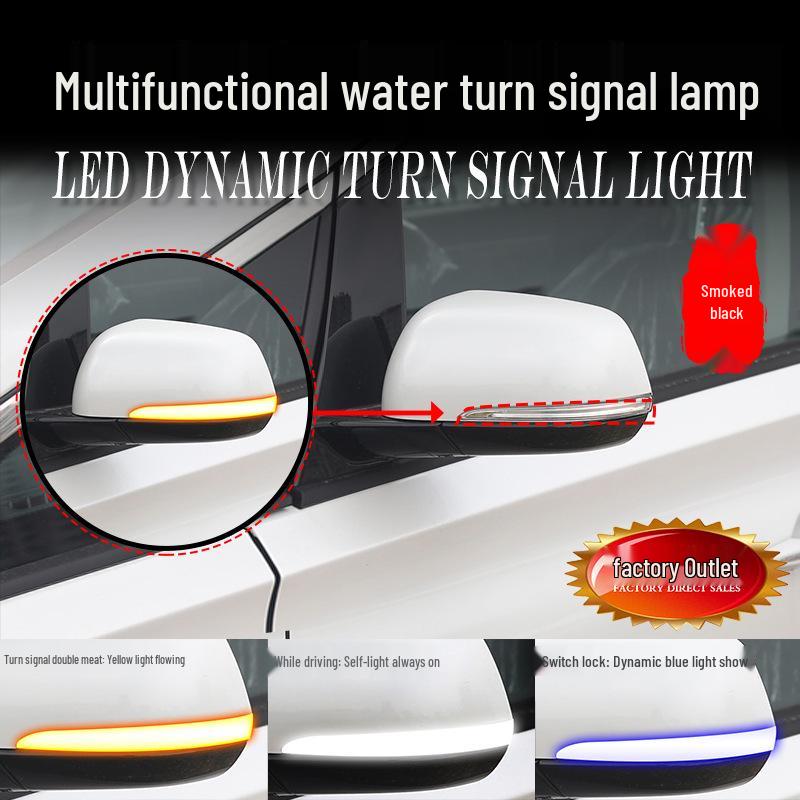 Compatible with Trumpchi GAC M8/GM8/GS8/GS7: Rearview Mirror Sequential Turn Signal and Dynamic Blue Daytime Running Light