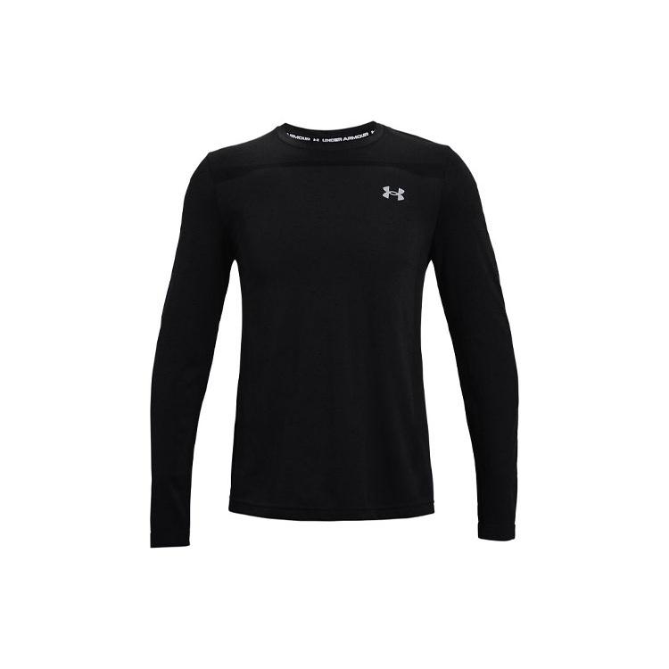 Under Armour Seamless Long Sleeve T-Shirt Black Men s 1361136-001 L