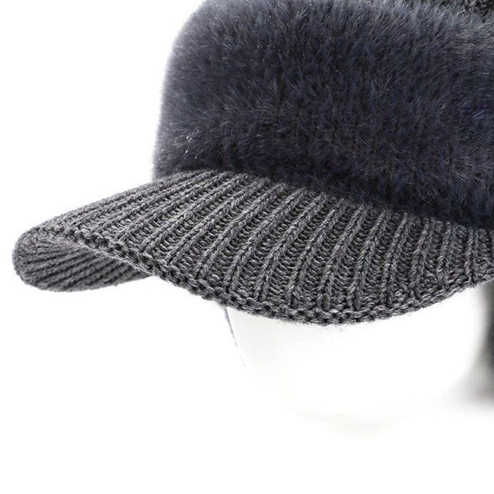 Warm Thermal Winter Hat Fleece Lined Baseball Cap Fashion Knit Beanie Hat Outdoor