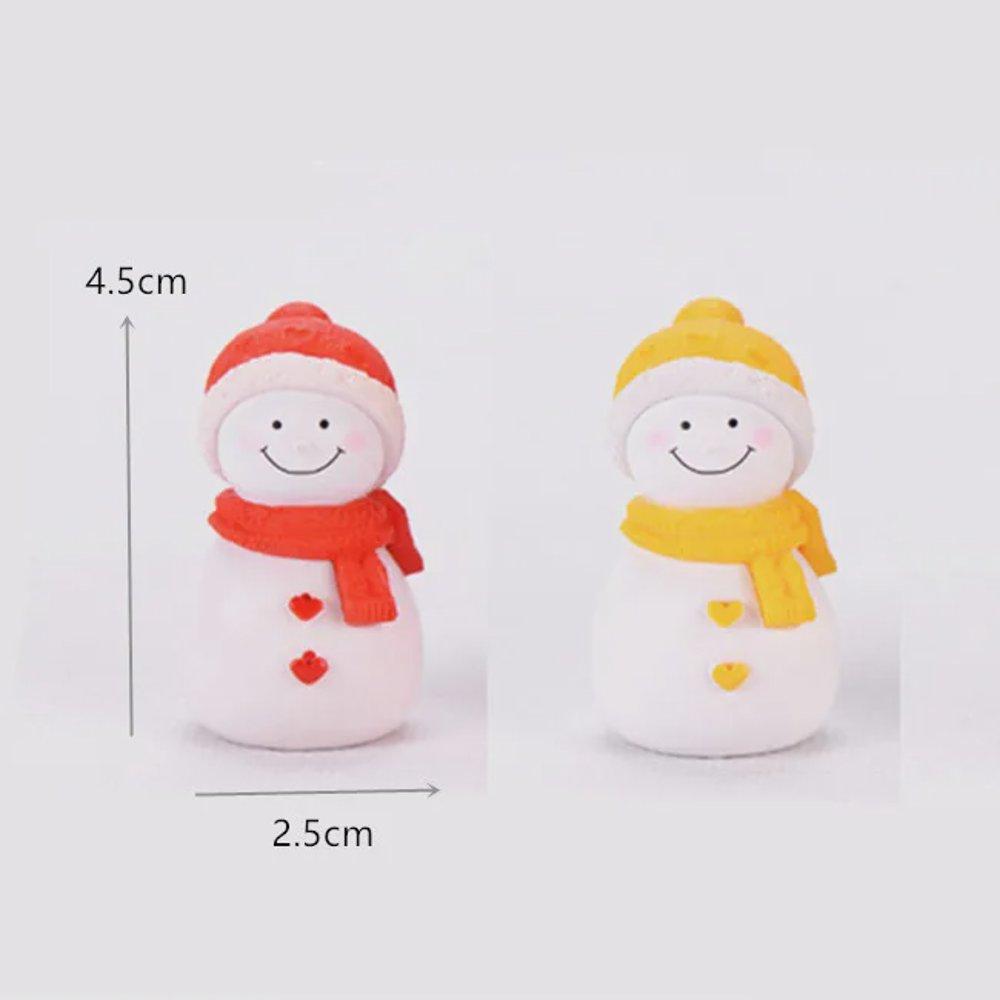 8pcs Miniature Christmas Figurine Set Christmas Decoration Fairy Snowman Santa Claus Miniature Figurines Xmas Gifts DIY Home Decor