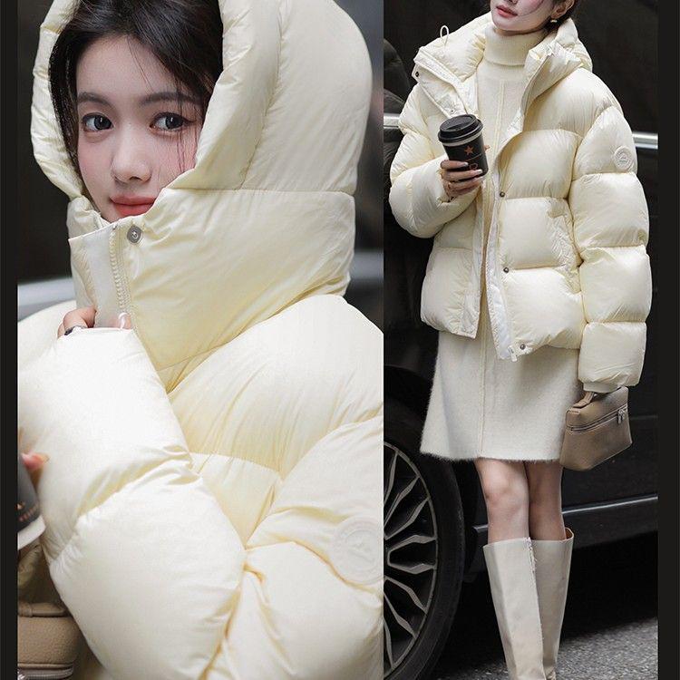 2025 Hot Style Heavyweight Short Hooded Down Jacket - 90% White Duck Down, Waterproof, Snow Mountain Design.
