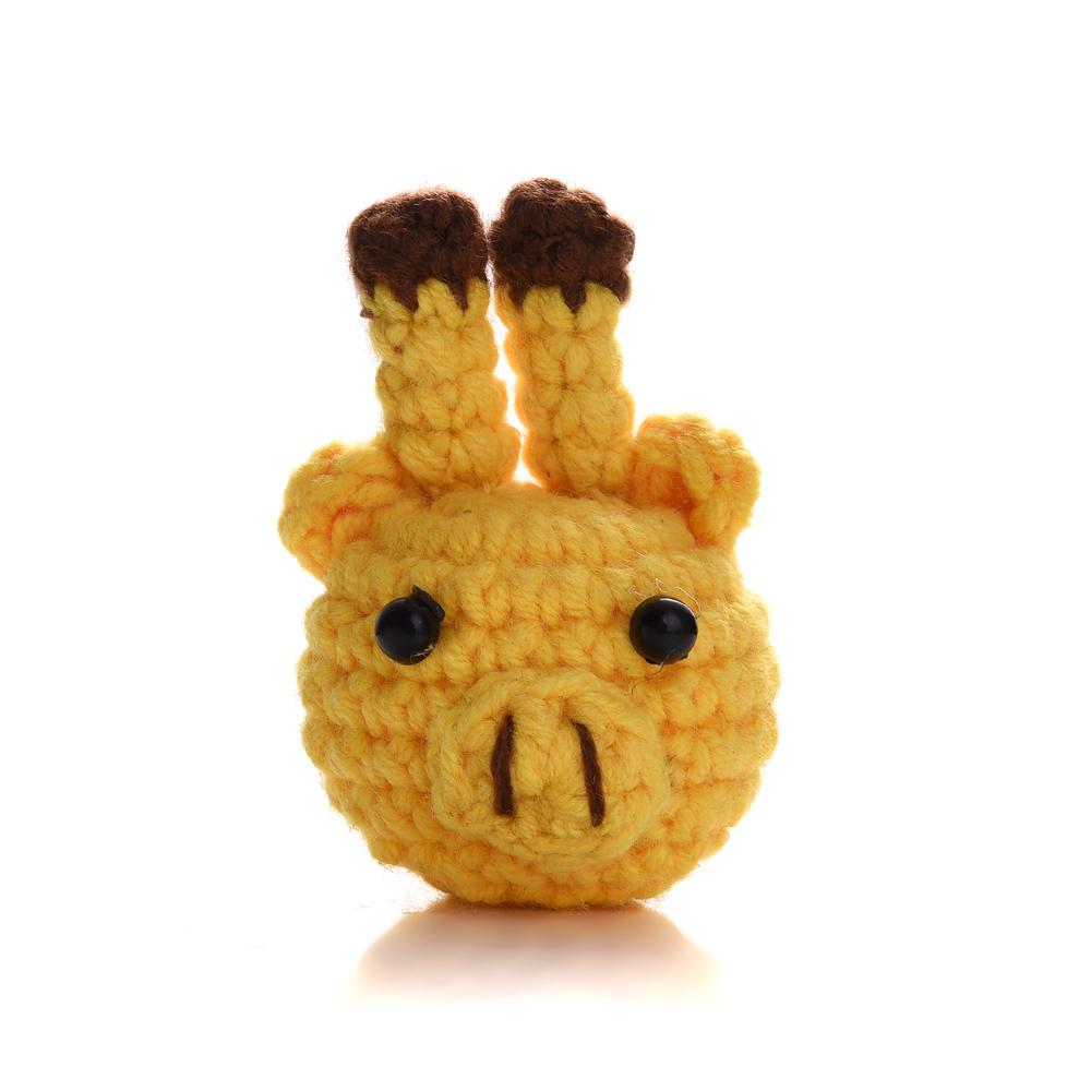 1Pc Handmade Crochet Animal Mixed Felt Ball DIY Charm Newborn Care Accessories Necklace Pacifier Chain Set Toy