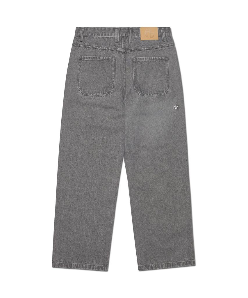 Nomaenyueol Straight Wide Denim Pants - Gray