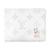 Seoul Limited Edition Jeju Dog Pattern Monogram Coated Canvas Wallet Men Wallet White M27082