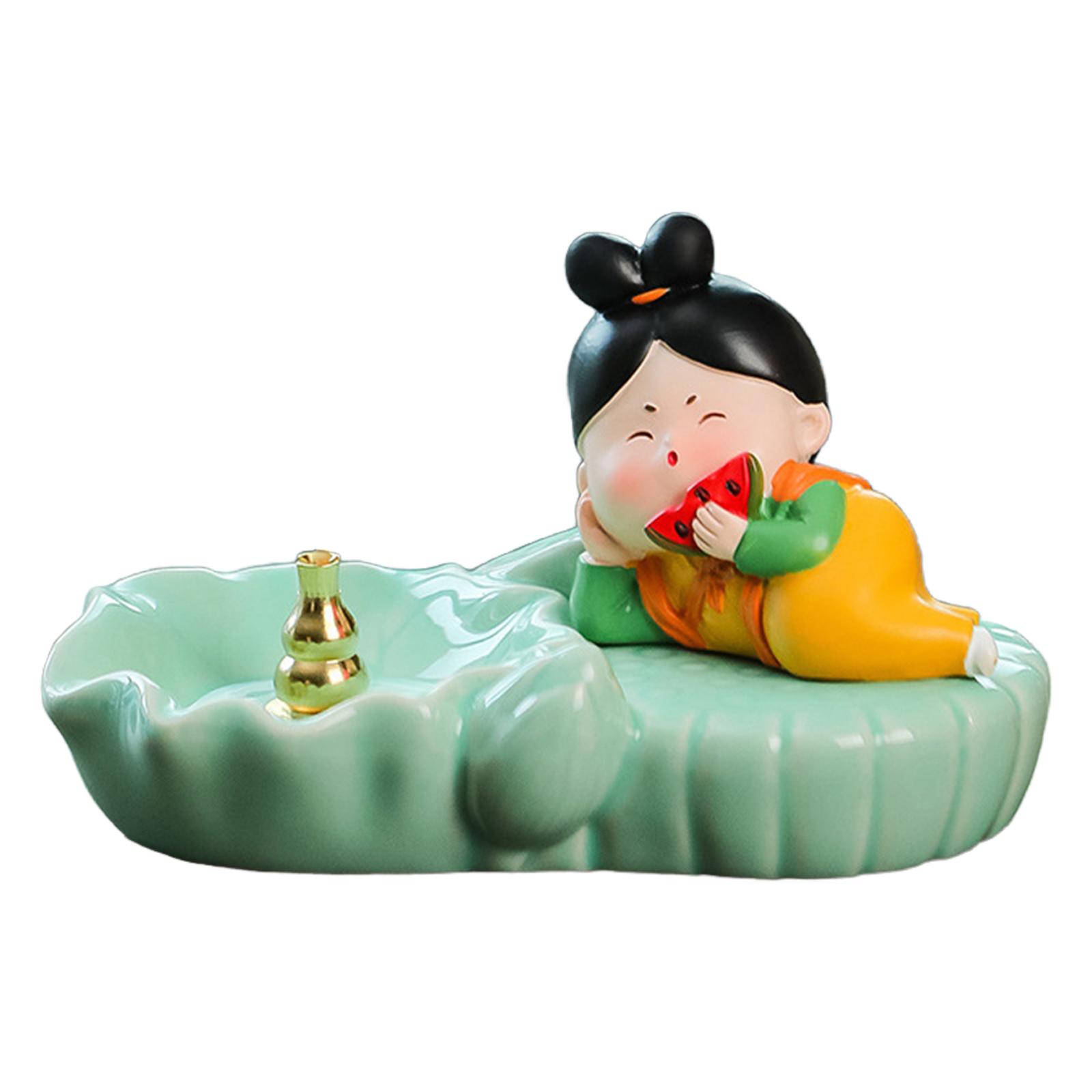 

Китайская статуэтка девушки Тан, настольная подставка для благовоний, палочек, спиральная курильница для офиса, камина, шкафа, фермерского дома