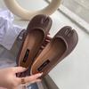 Fashion Flat-Bottomed Bean Pig'S Foot Single Shoes For Women In 2025, Horseshoe Split-Toe Thumb Pig'S Foot Boat Shoes, Ladle Shoes