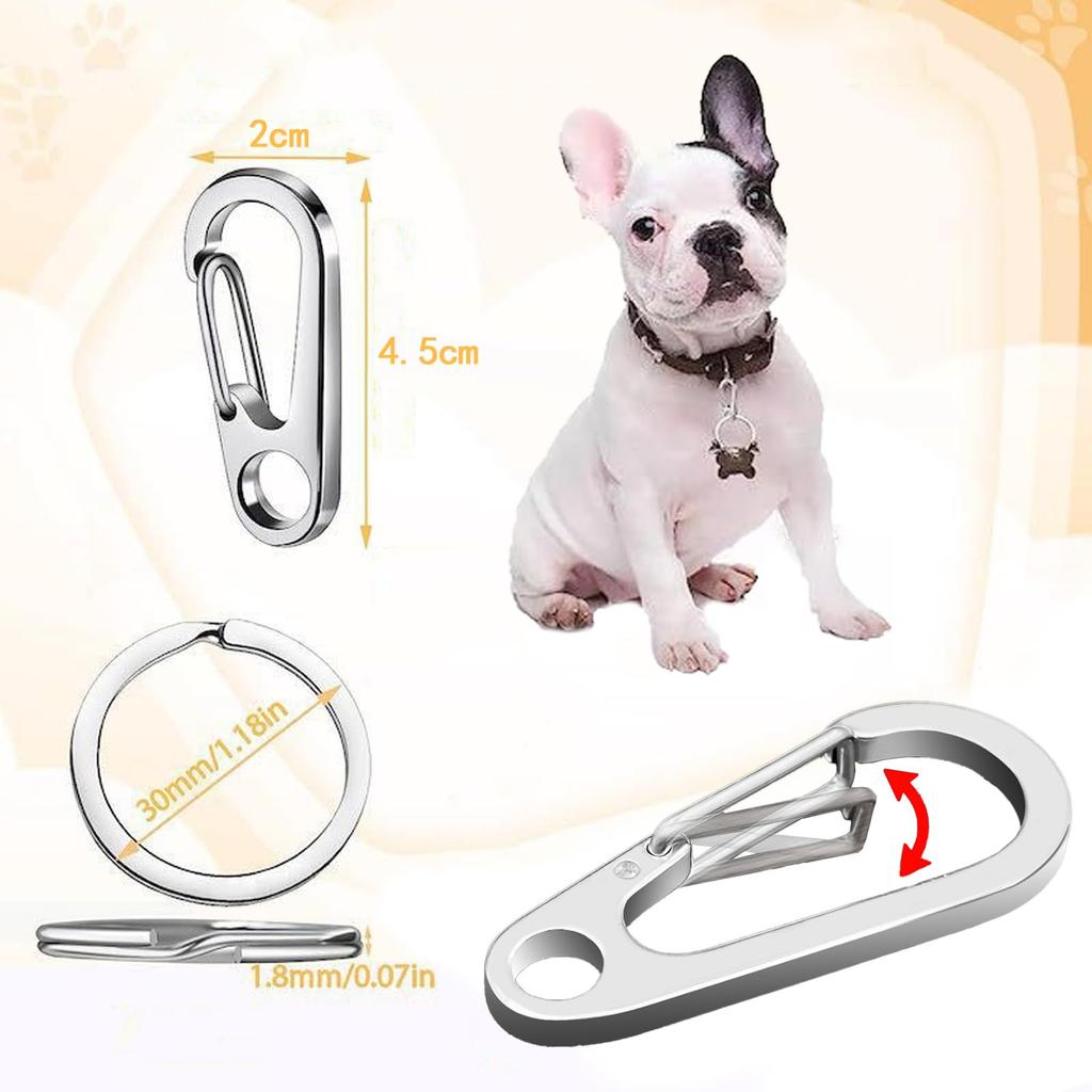 YINKE 5 Pieces Carabiner Mini Cup Hook Lightweight Stainless Steel