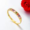 Bracciale da donna di lusso leggero in oro con zirconi colorati imitazione, gioielli alla moda semplici e di temperamento
