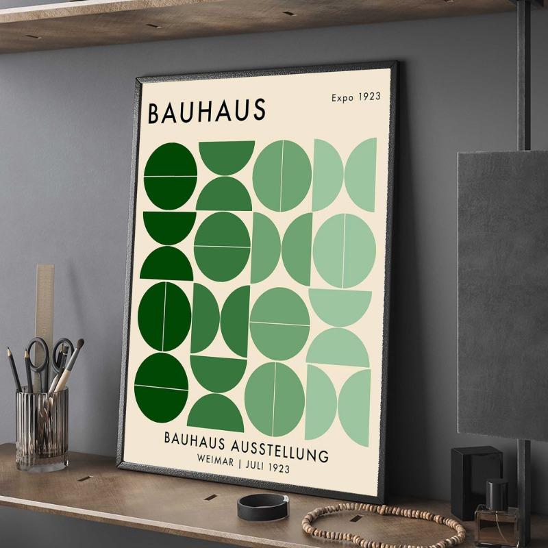 Modernist Bauhaus Geometric Canvas Vintage Posters Sticky Vintage Room Home Bar Cafe Decor Kawaii Room Decor
