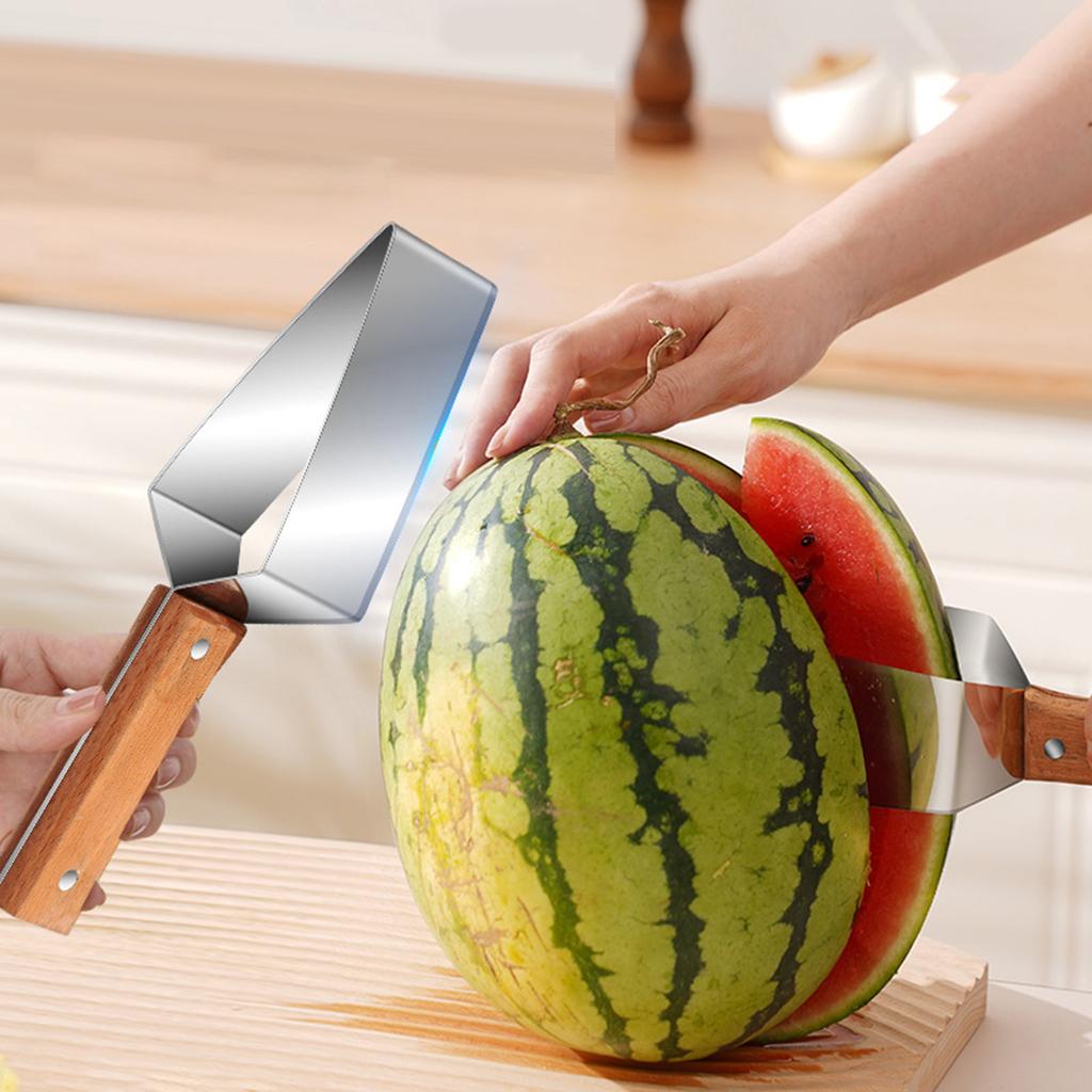 Watermelon Slicer Cutter Stainless Steel Fruit Salad Melon Cutter Fruit Slicer Melon Cutting Tool Easy To Clean