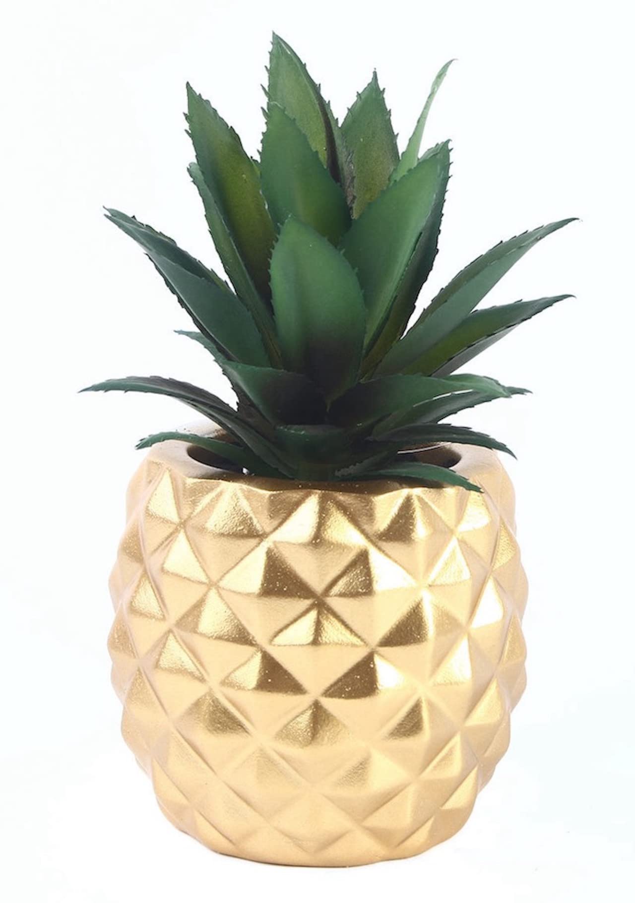 

Queen-b Artificial Pineapple Plant, Mini Tabletop Plant, Stylish and Cute Decorative Desk Plant, Faux Greenery, Never Withers, Perfect for Living