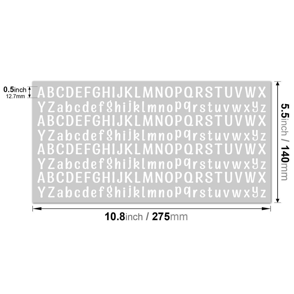מדבקות אותיות צבעוניות עמידות למים לקישוט אלבומי הדבקות ו-DIY