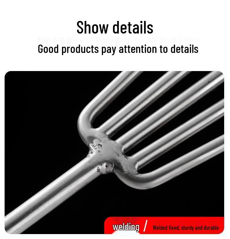 Stainless Steel One-Piece Handle Multi-Tine Garden and Seafood Rake
