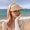 New Duck Tongue Empty Hat for Women's Seaside Sun Protection Sun Protection and UV Sun Protection Sun Straw Hat for Summer Face Covering