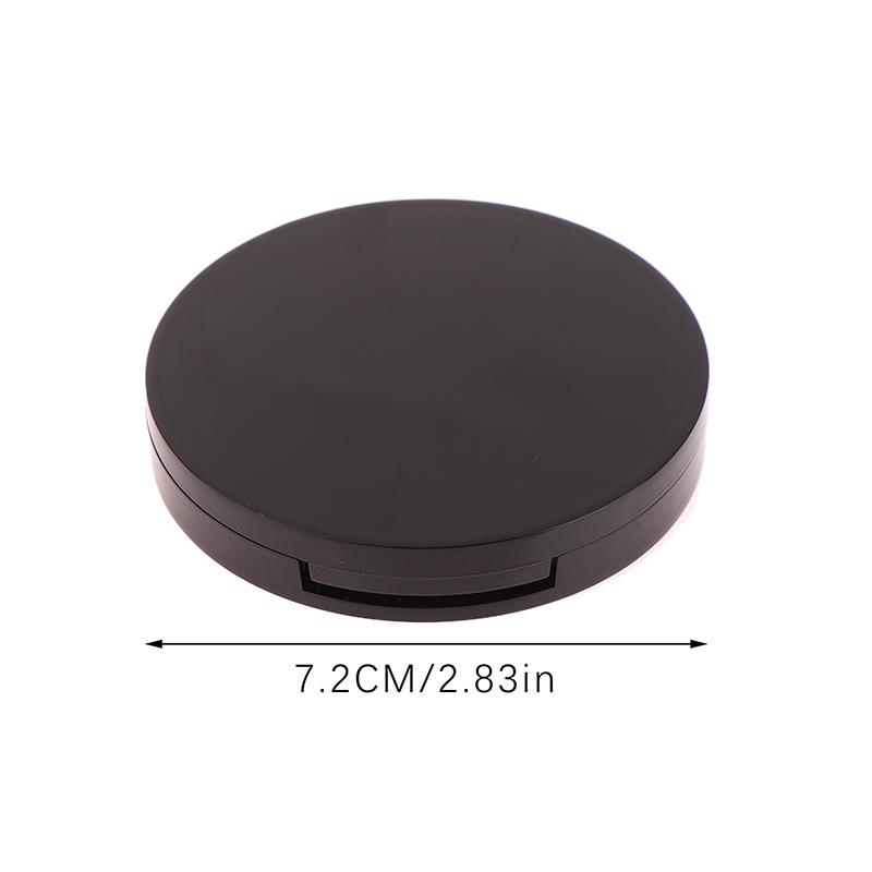 Reusable Empty Single Black Circular Highlight Box Blush Shadow Powder Box With Mirror Aluminum Pan Inside Diameter 59Mm