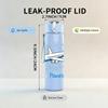 1PC Airplane Wish Planes Fly Slogan Print 750ml Color Plastic Sports Water Bottle Leakproof Flip Straw Lid Suitable for Sports Office Home Use