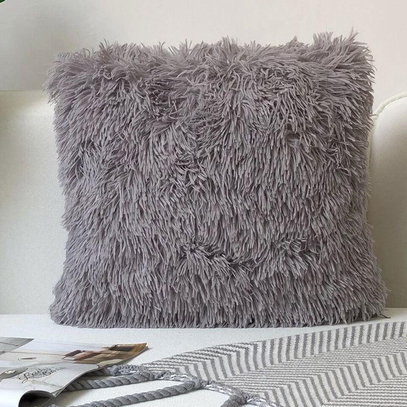 Nordic Plush Pillow Cover Modern Simple Crystal Plush Soft Comfortable Solid Color Cushion Cover Cushion Cover