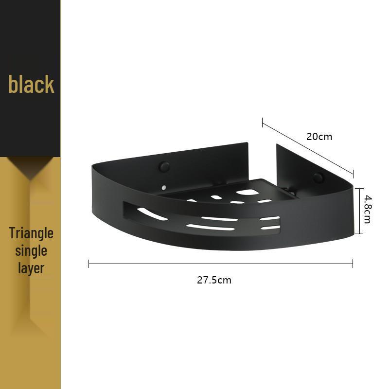 Trojúhelníková nerezová koupelnová nástěnná police