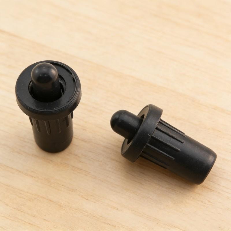 8Pcs Black Cabinet Door Buffer Pins Plastic Spring Mute Shock Absorbent for Blinds Racks Extend Furniture Life
