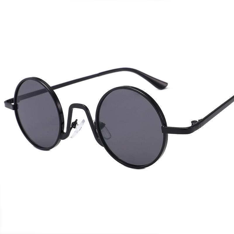Vintage Stylish Sun Glasses For Men Round Shape Hip Hop Anti-Glare Ladies Sunglasses Fashion Trendy Outdoor Sunglass