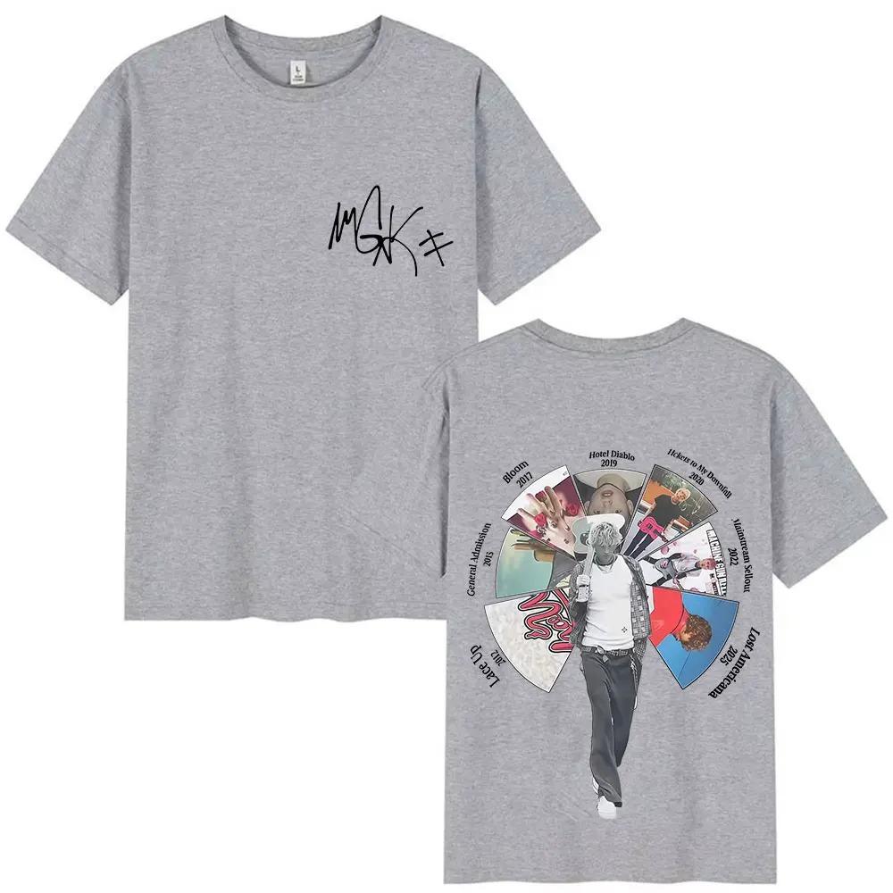 Rapper MGK Lost Americana Tour Album Poster Graphic Print TShirt Men Women Oversized Cotton Tee Fashion Oneck Summer New Tees