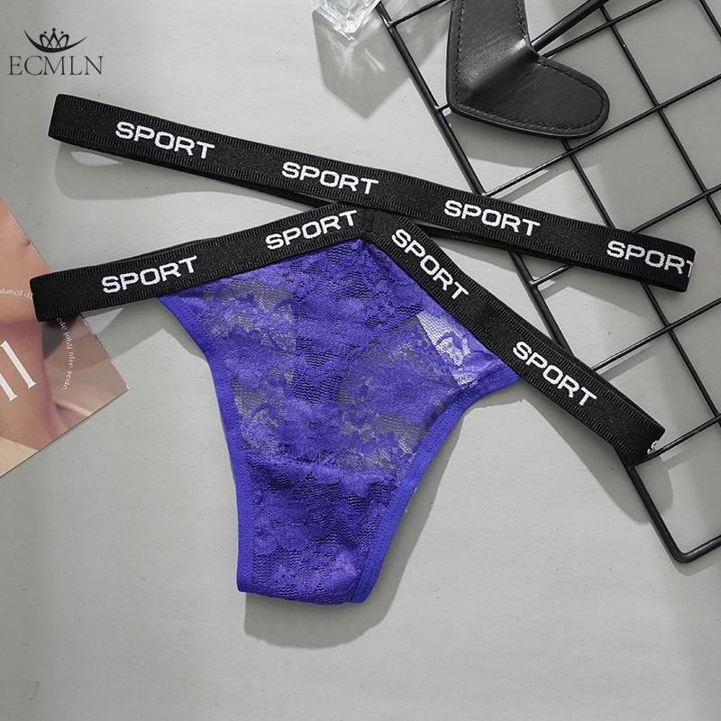 Women's Sexy T-Back Underwear Panties G-String Lace Thongs Briefs Female Fashion Letter Panties Underwear Lingerie