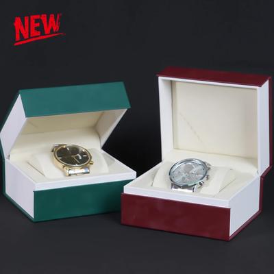 New PU Seashell Pattern Leather Watch Box Single Watch Case Portable Travel Watch Storage Box Gift Scratch-Resistant Watch Box