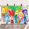 Cartoon The Fixies Backdrop Kids Birthday Decorations Party Supplies Baby Shower Banner Photo Shoot Props Boys Girls Favor Gifts