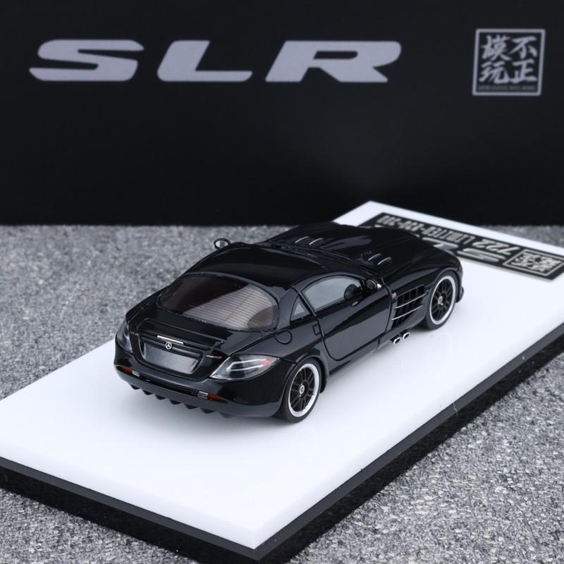 In Stock Unconventional 1:64 Mercedes-benz Slr 722 Simulation Resin Miniature Car Model Collection Ornament Custom Toys Gift