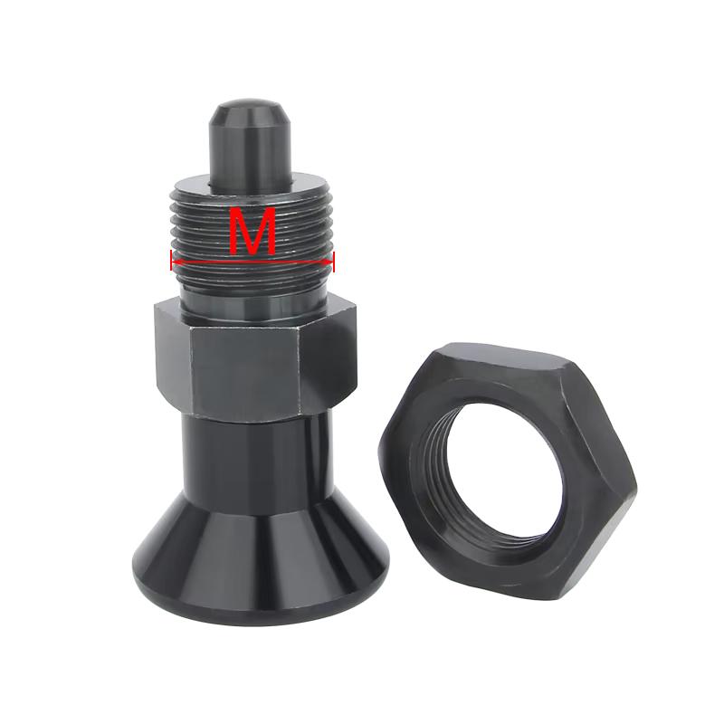 

Self-Locking/Return Type Spring Plunger Stainless Steel/Carbon Steel Index Plungers Aluminum Knob M6/8/10/12/16/20 Thread Locating Plunger Pins BK-M6*0.75