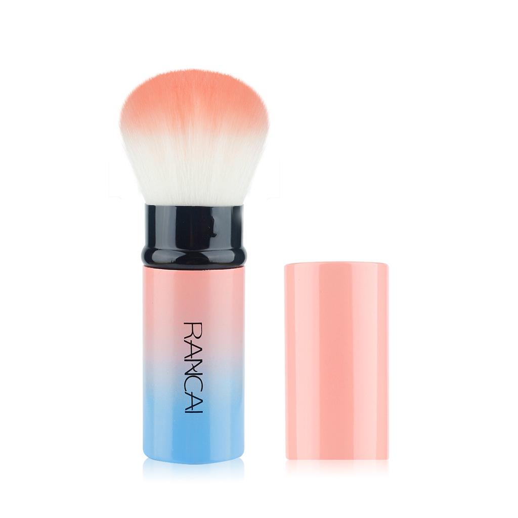 1ks Zatahovací štětec Štětec na make-up Štětec na pudr Růžový štětec Štětec na pudr Mini Multifunkční Přenosný S hliníkovou rukojetí