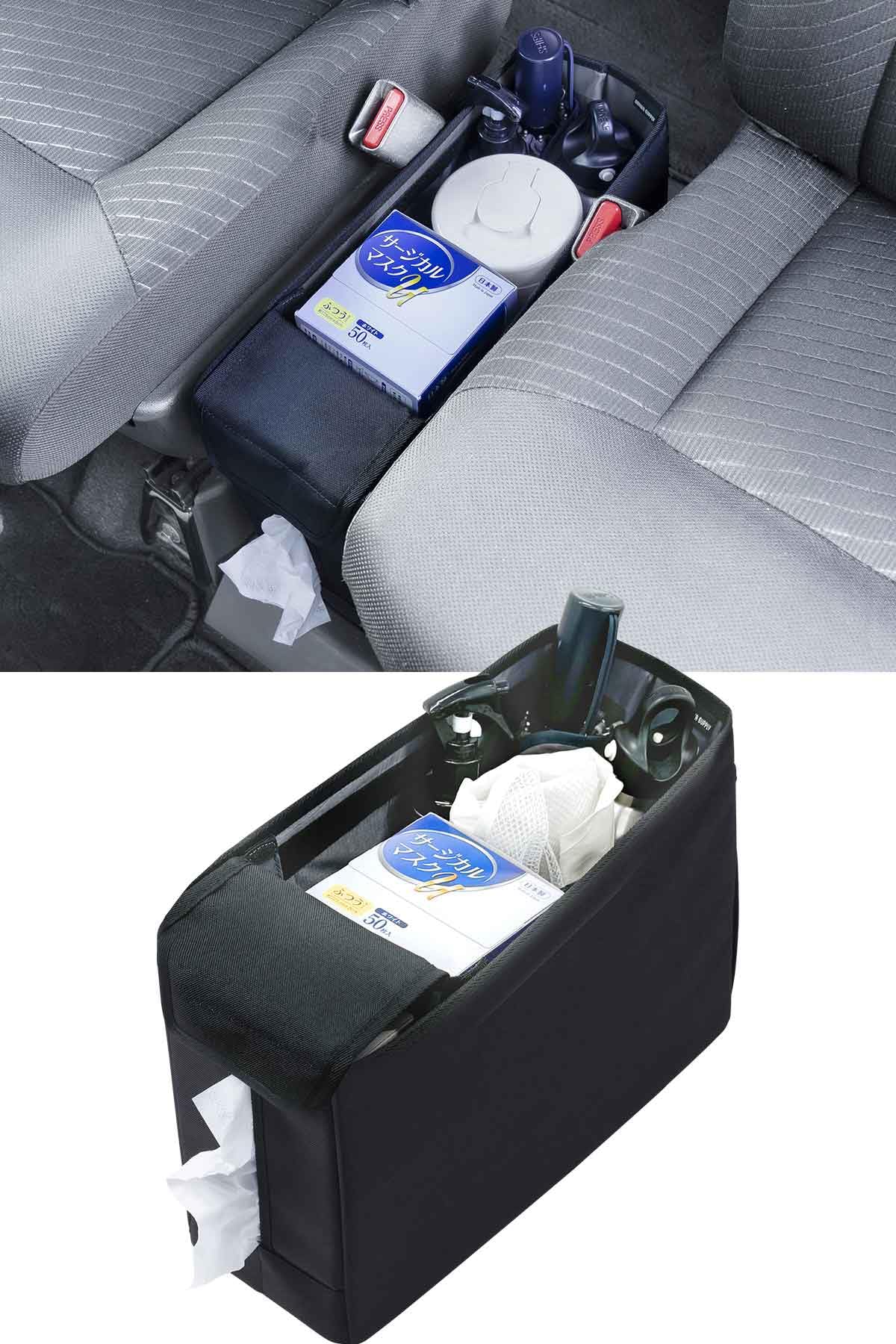 

Универсальный органайзер для консоли Sanwa Direct, ширина 14 см, с коробкой для салфеток, складной, органайзер для багажника автомобиля, средний, тонкий, 200-CARBG006