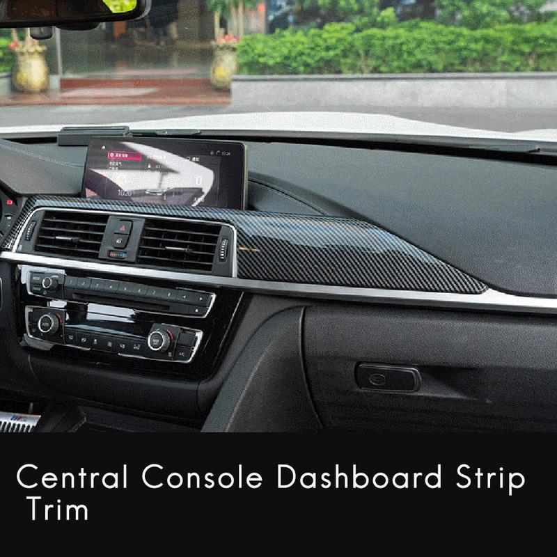 Pro BMW řady 3 4 F30 F31 F32 F34 2013- Lišta ozdobného panelu středové palubní desky z uhlíkových vláken + Kryt výdechu levé klimatizace