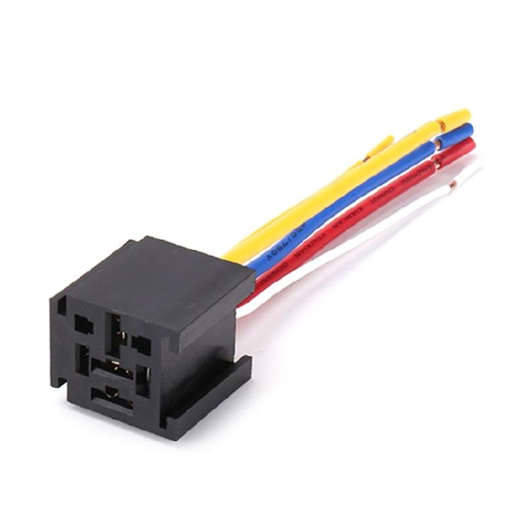 Reliable 80A Relays Socket Wiring Harness for Vehicle Electrical System with Clear Identification Mark Easy Installation